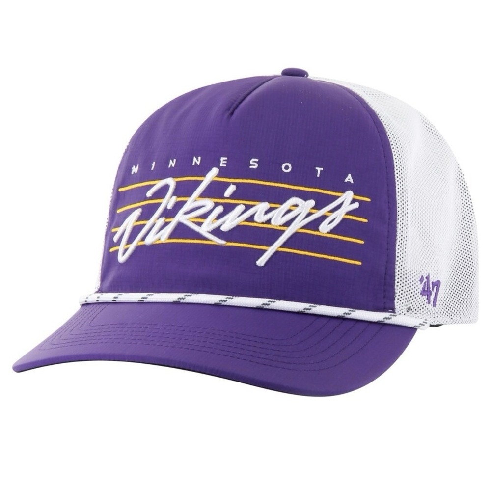 Minnesota Vikings '47 Brand Purple Downburst Hitch Rope Adjustable Hat NFL New